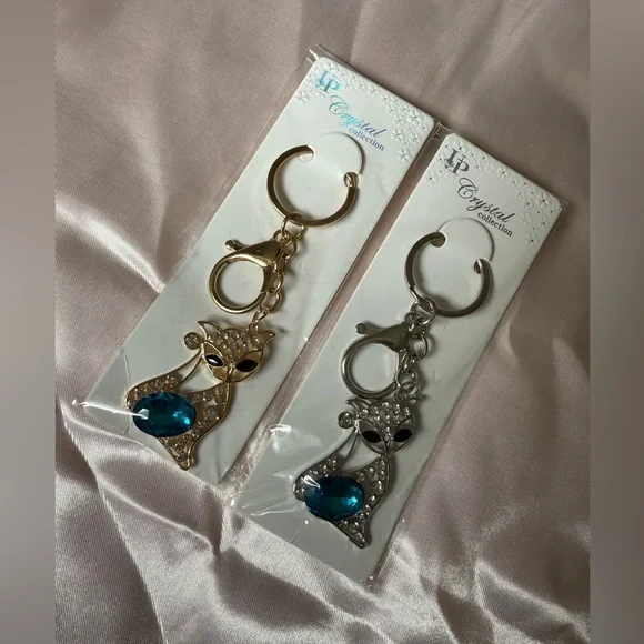 UP Crystal Collection Cat Bag Charm Set - Picture 1 of 1